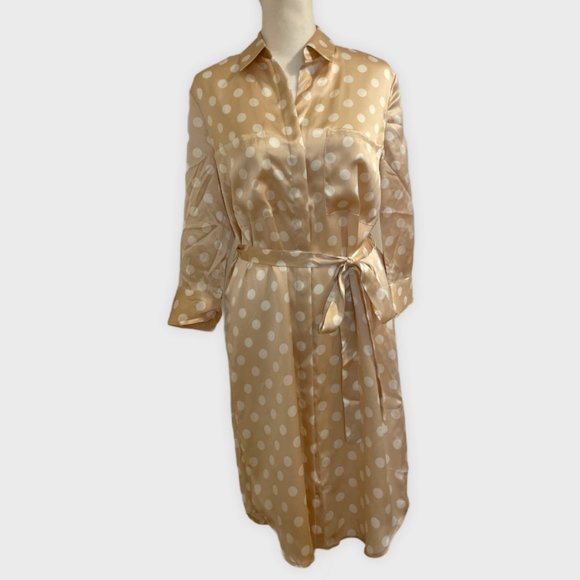 NWT L'Agence Shirt Polka Dot Dress, Sz S